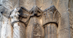 Monestir de Sant Pere de Galligants, Gerona, portal jamb capitals