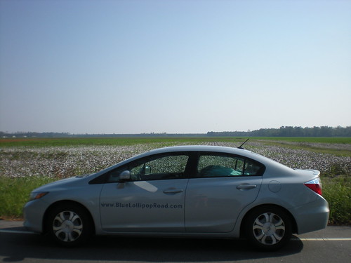 2012 Honda Civic Hybrid on back road in NC