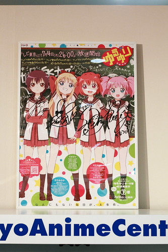 Yuruyuri Poster with autograph by voice actresses (Akihabara, Tokyo, Japan)