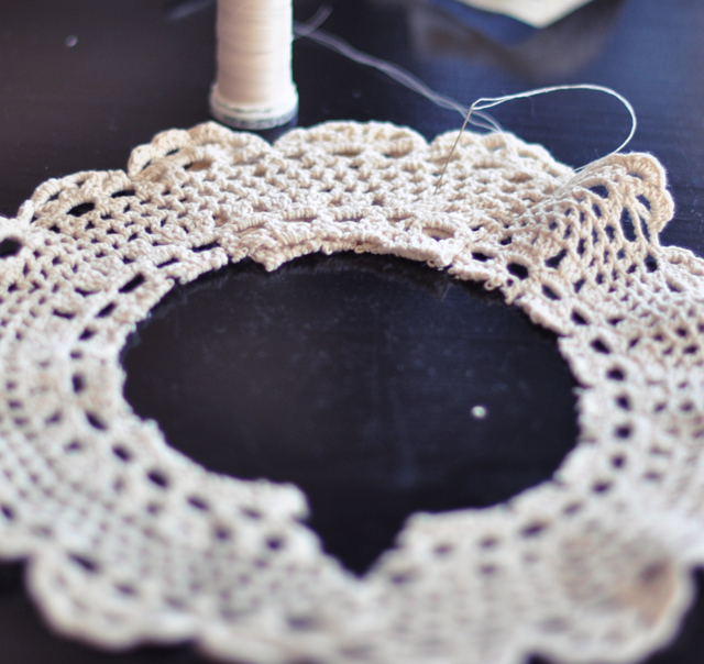 DIY doily lace collar-5