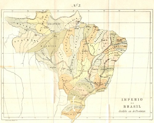Sugestão para a redivisão das Províncias do Império em 1880. Nele já aparece o Tapajós 