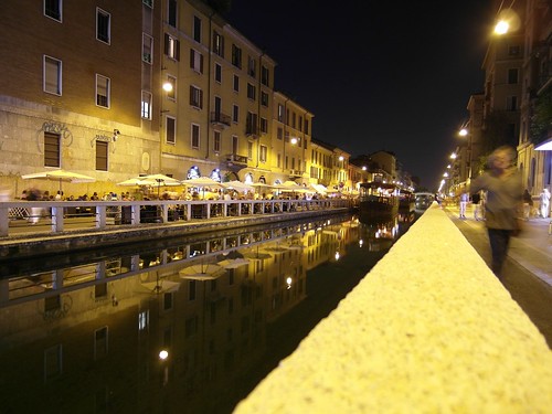 Milan's Naviglio Pavese Canal at Night