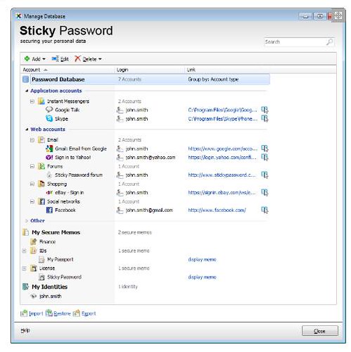 Sticky Password PRO- managedata