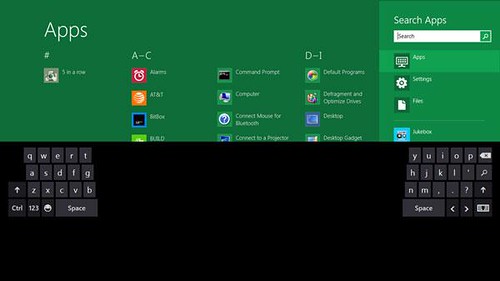 Windows 8 thumbKeyboard