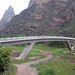 Bridge over gorge - Bingling Si, China
