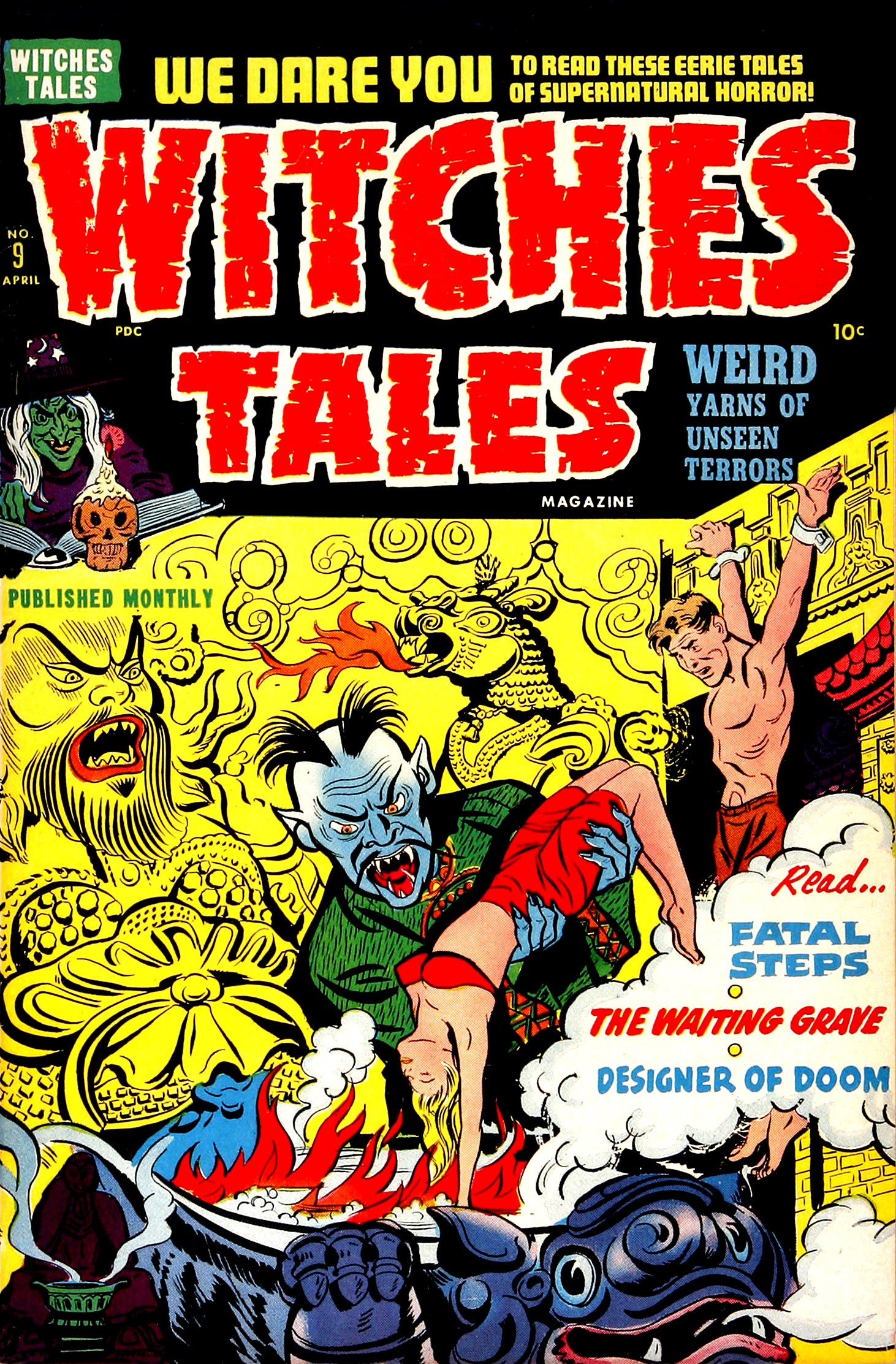 Witches Tales #9, Al Avison Cover (Harvey, 1952)