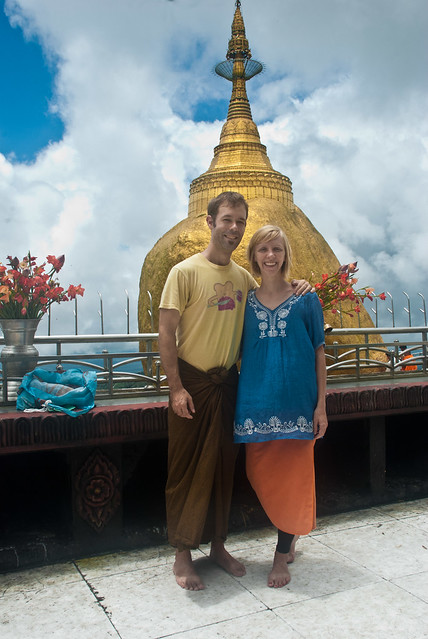 Bessie & Kyle Visiting the Golden Rock, Kyaiktiyo, Myanmar