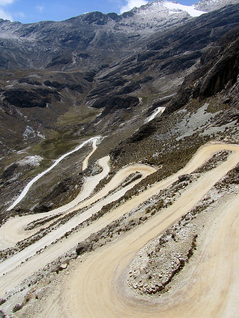 Steep mountain road