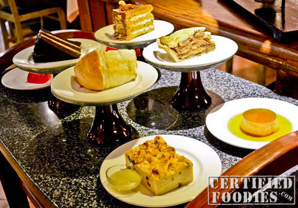 A trolley of delightful desserts from Mario's