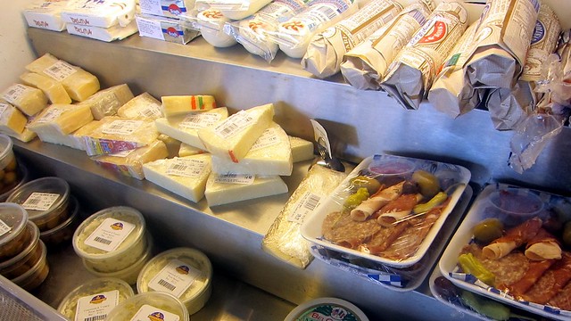 cheese case at toscano & sons
