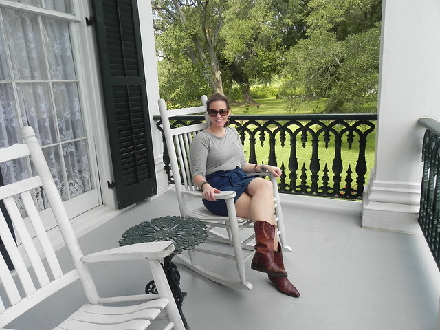 Relaxing on the Nottoway Mansion Porch