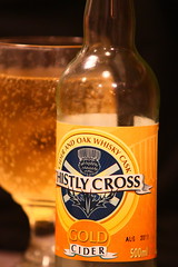 Pic of some thistly cross whisky cask matured cider.