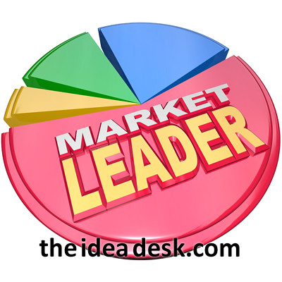 Market Leader - Biggest Slice Portion of Pie Chart Shares