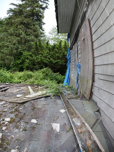 Collapsed back porch roof