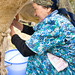 Galima Muhametarimovna collects five to six liters per day of milk