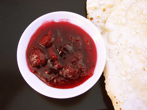 Spicy Berry Preserves with Papadums