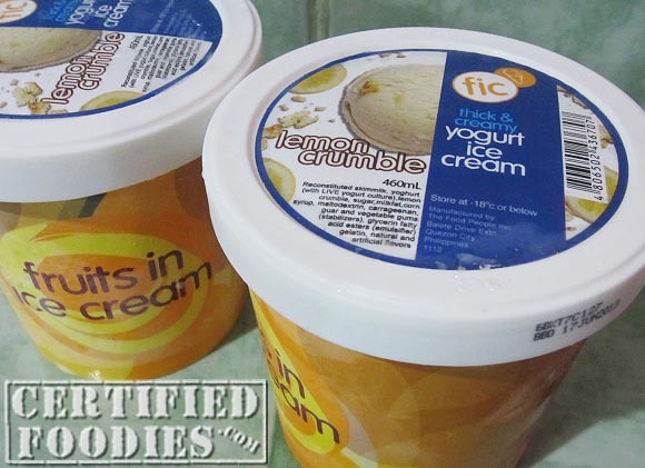 My 2 pints of FIC Lemon Crumble Yogurt Ice Cream - CertifiedFoodies.com