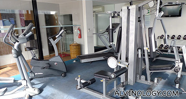 The gym which is located just beside the hotel pool