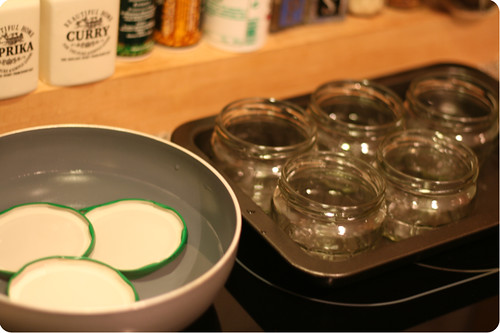 sterilize the lids by boiling them in water