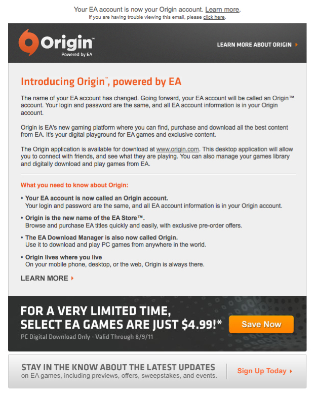 EA Accounts Moving to Origin.com Accounts