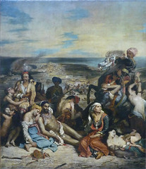 Delacroix, Scene of the massacre at Chios; Greek families awaiting death or slavery