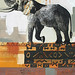 Ndlovu at Waterhole _ 40 x 120 cms _ Acryl and Serigrafie on Canvas - sold/verkauft