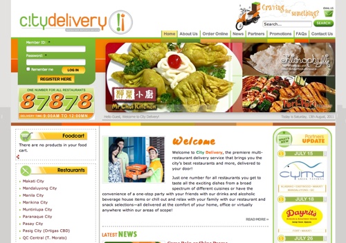 City Delivery Website