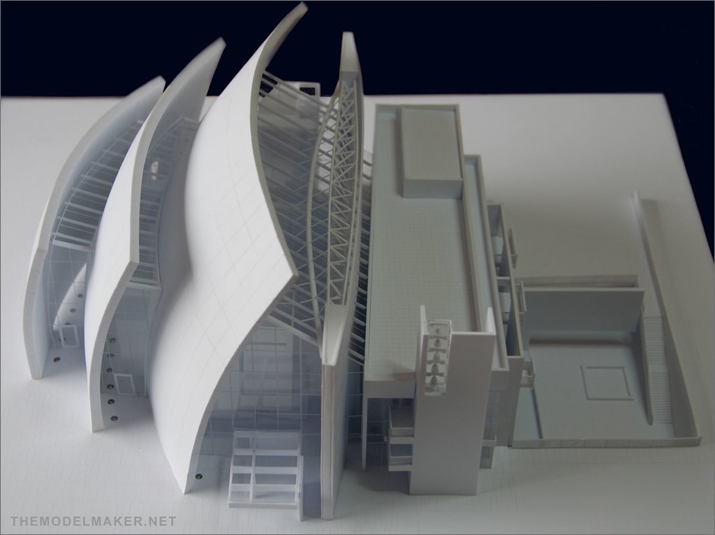 Jubilee Church architectural model in 1:200 scale made by hand with styrene