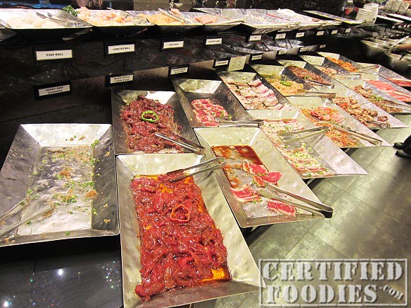 Raw meat section at the buffet area in Yakimix Trinoma - CertifiedFoodies.com