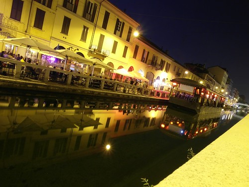 Bar Boat on Milan's Pavese Canal