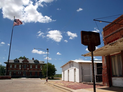 down the street from texas pacific railroad depot