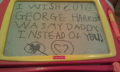 I wish cute George Harrison was my Daddy instead of you!