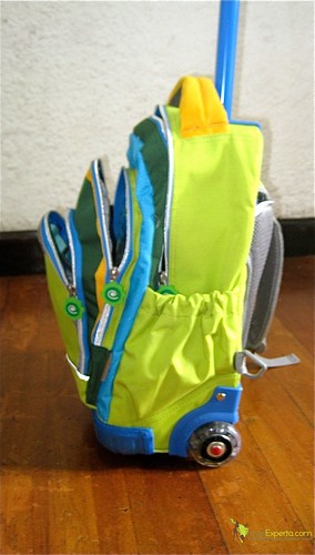 side of a colorful jworld kid rolling backpack