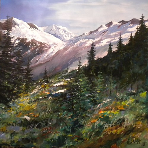 Whistler Mountains - Painting - Realism