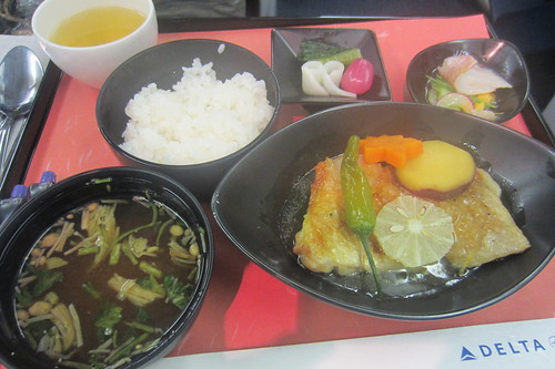 japanese dinner, delta flight to sfo