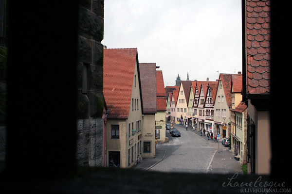 view of Roedergasse from the city wall