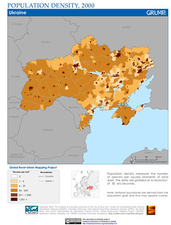 Ukraine: Population Density, 2000