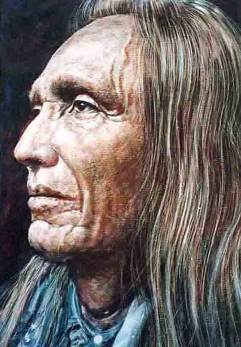 Zuni Chief - Painting - Realism