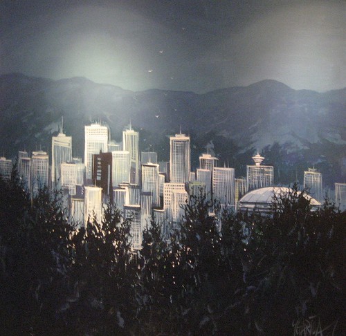 Vancouver 'skyline - Painting - Impressionism