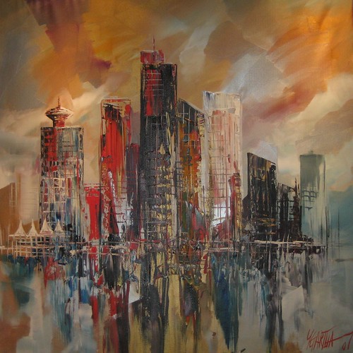 City Life Vancouver - Painting - Abstract