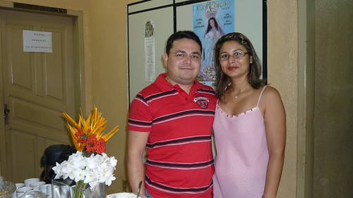 O secretario Kassio Portela com a esposa Hellen Portela