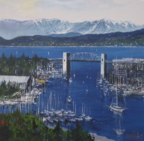 Burrard Bridge - Painting - Realism