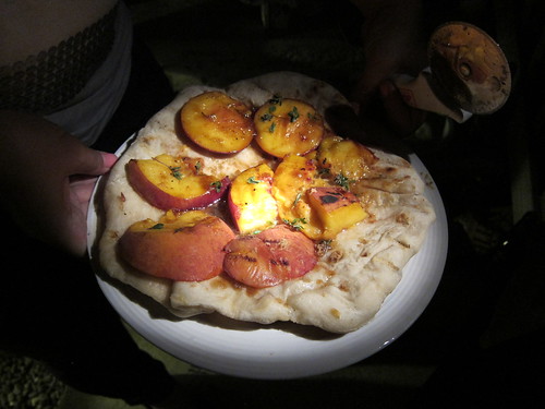Grilled Peaches on Grilled Bread