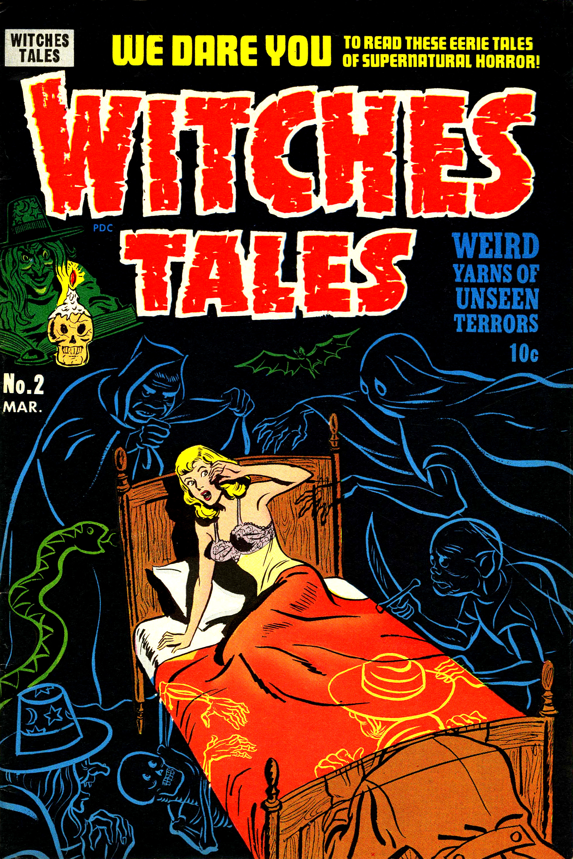 Witches Tales #2, Al Avison Cover (Harvey, 1951)