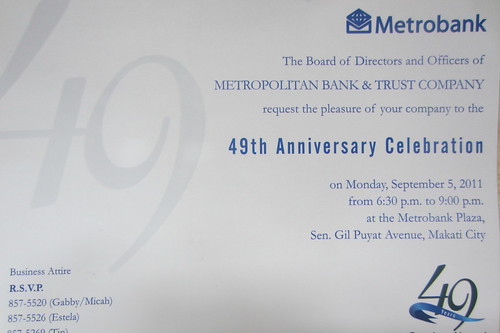 Metrobank invite
