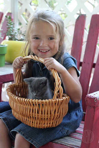 girl and her cat