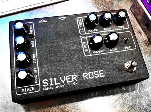 A guitar pedal made by Devi Evers called the Silver Rose 