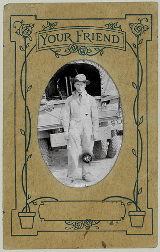 Tintype Man and Truck