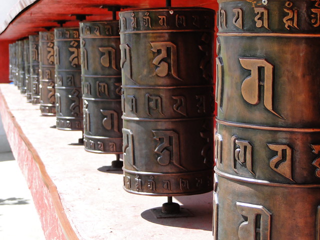 Prayer Wheels at a Mongolian Monastery