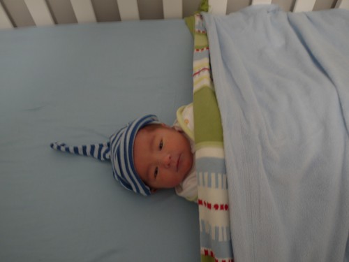 2 of 12: Eskil Back in His Cot After 3 am Feed